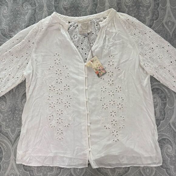 Womens Johnny Was Chise Button Down Shirt - Picture 2 of 5